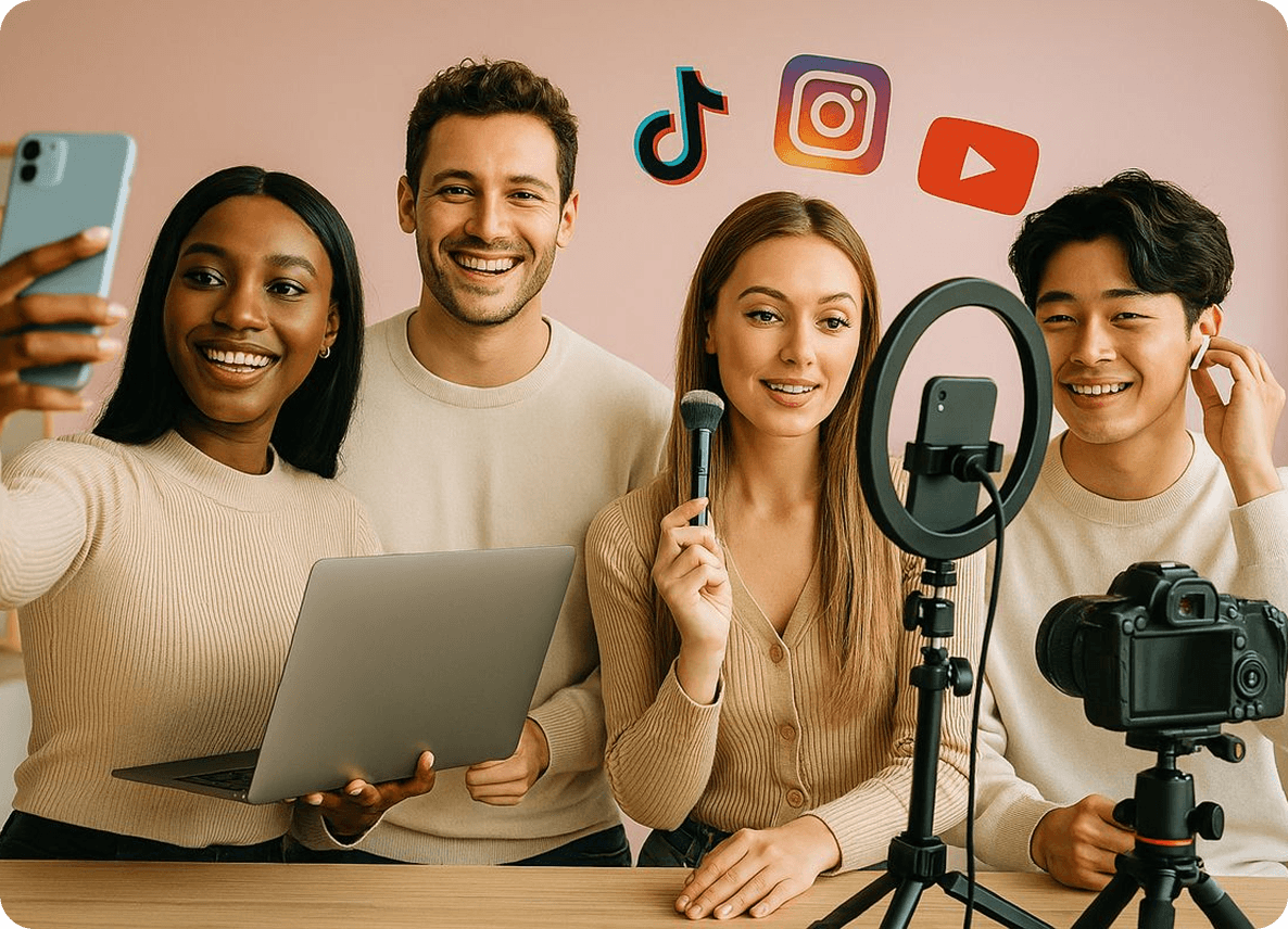 Stylized 3D bar chart showing significant growth with an upward arrow